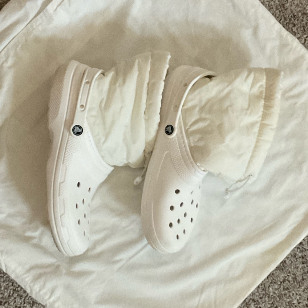 CROCS White Winter Boots